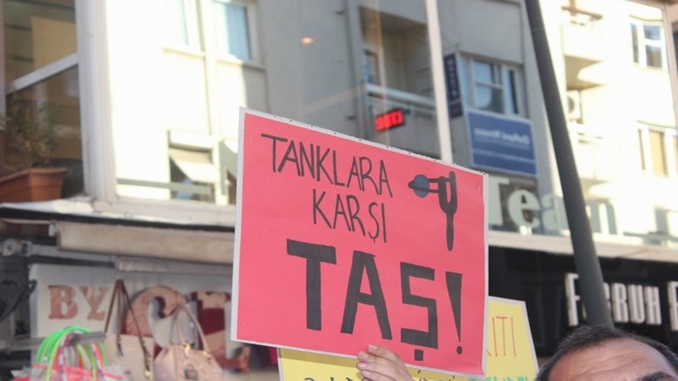 tanklara karşı taş